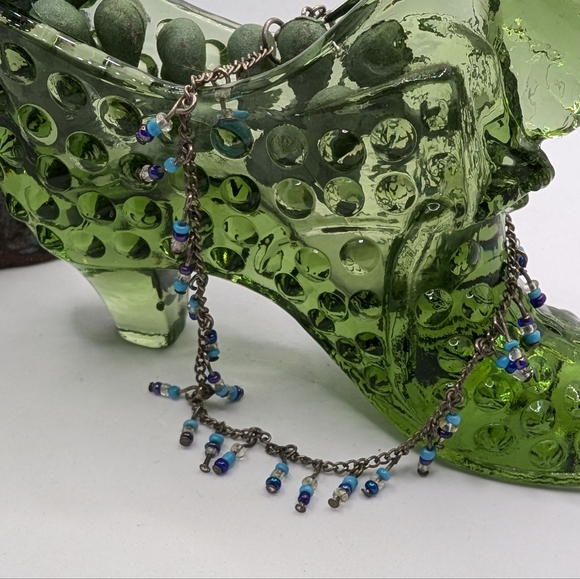 Jewelry - Blue beaded anklet
